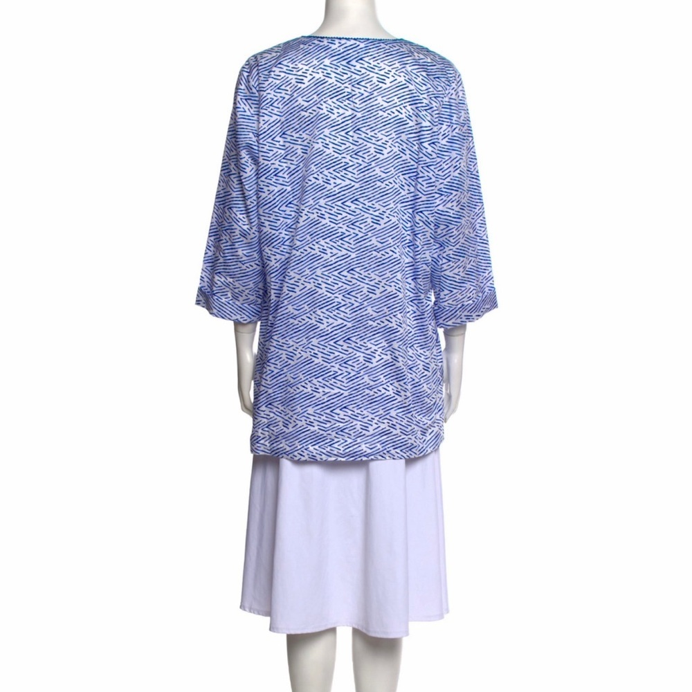 Oscar de la Renta Embroidered Kaftan Coverup - Picture 7 of 8